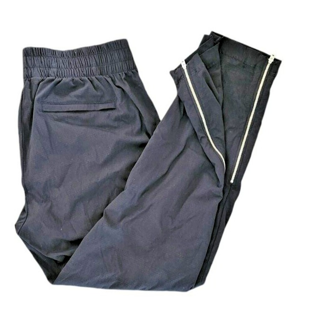 Athleta Womens Black Ankle Zip Tapered Track Pants Size 6